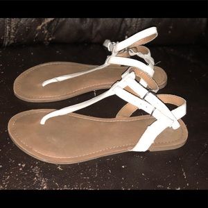 White sandals